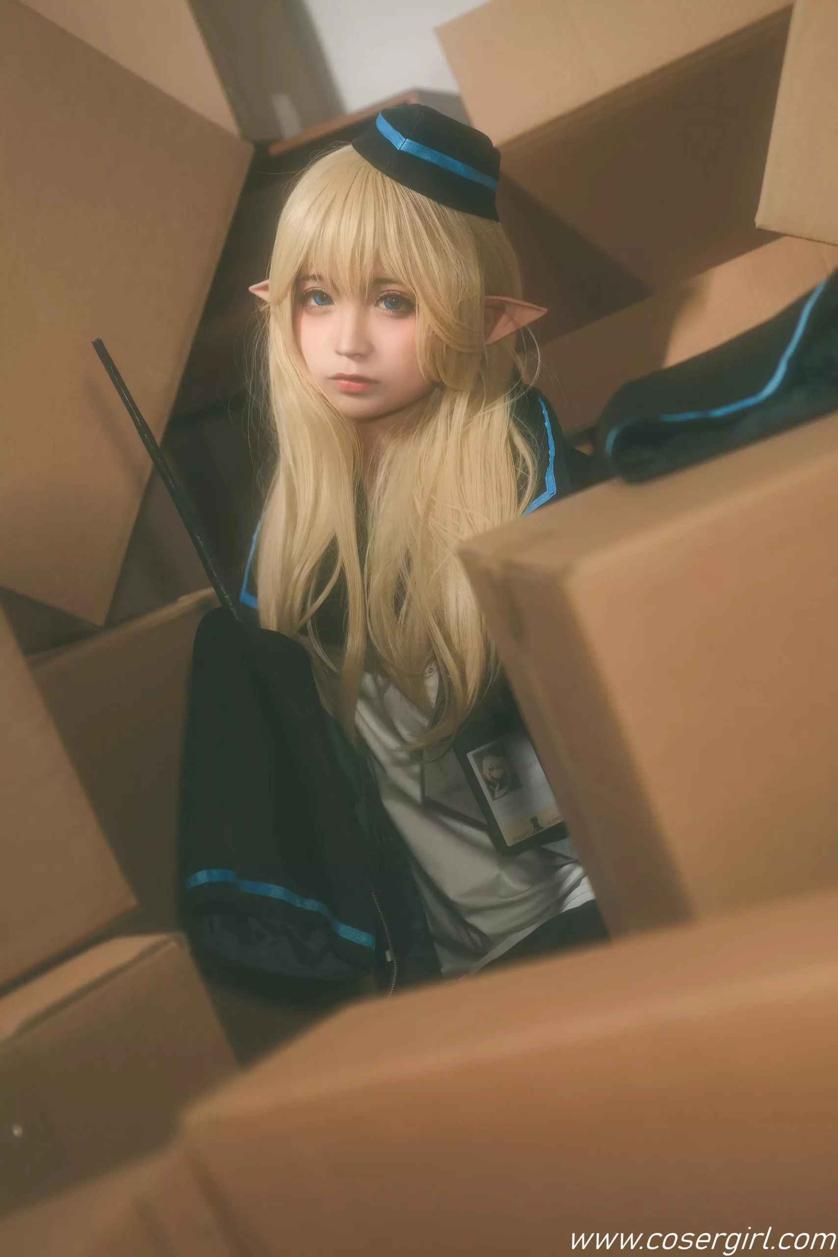 蠢沫沫《杜林Cosplay》 - 纸箱角落里的可爱JK少女 - coser福利社免费在线观看-coser福利社